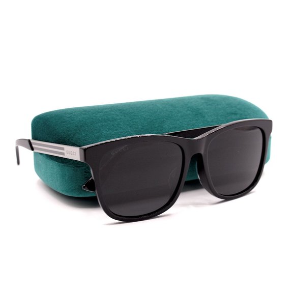 NEW GUCCI GG0695SA 001 BLACK RUTHENIUM GREY AUTHENTIC SUNGLASSES - Picture 11 of 13